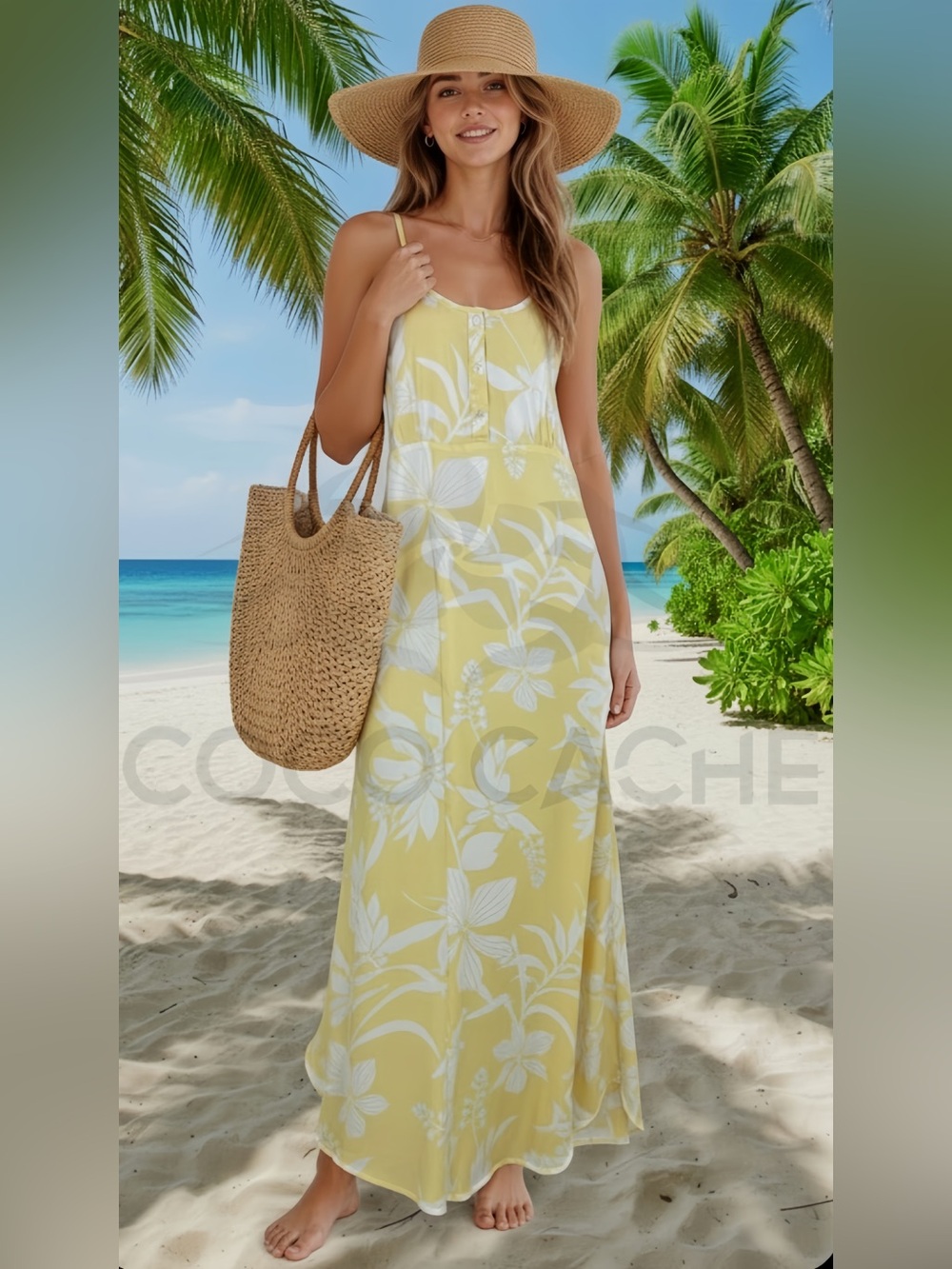 Tropical Print Cami Dress